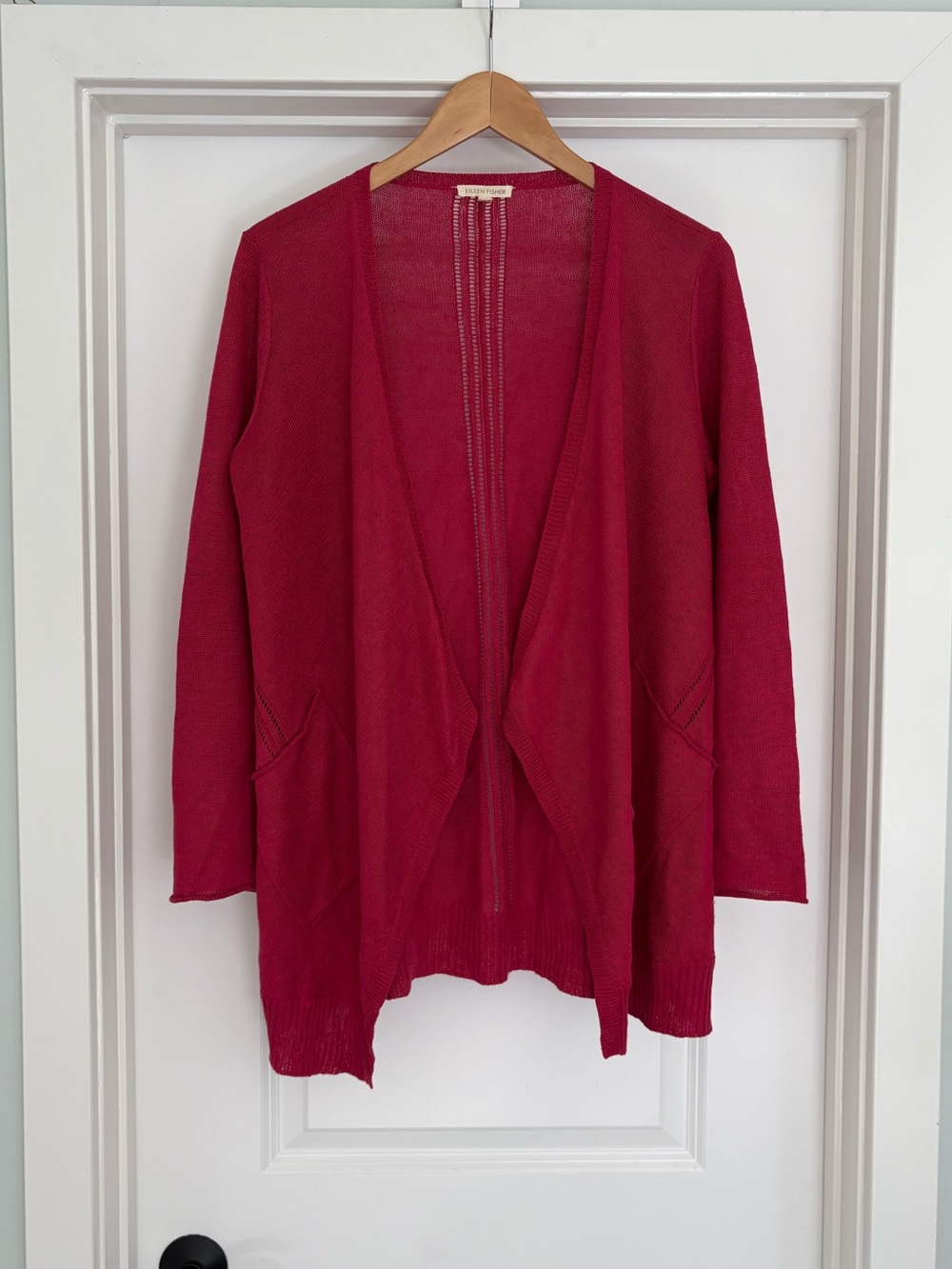 Eileen Fisher 100% Linen Long Cardigan S